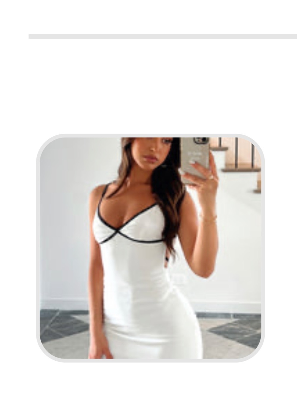 WHITE FOX make it worth it mini dress - White Contrast-Trim Slip Dress for Women